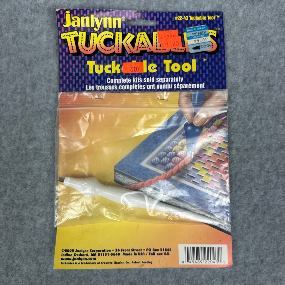 Janlynn Tuckables Tuckable Tool 22-43 Vintage‎ Fabric Craft Tool New Sealed